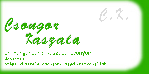 csongor kaszala business card